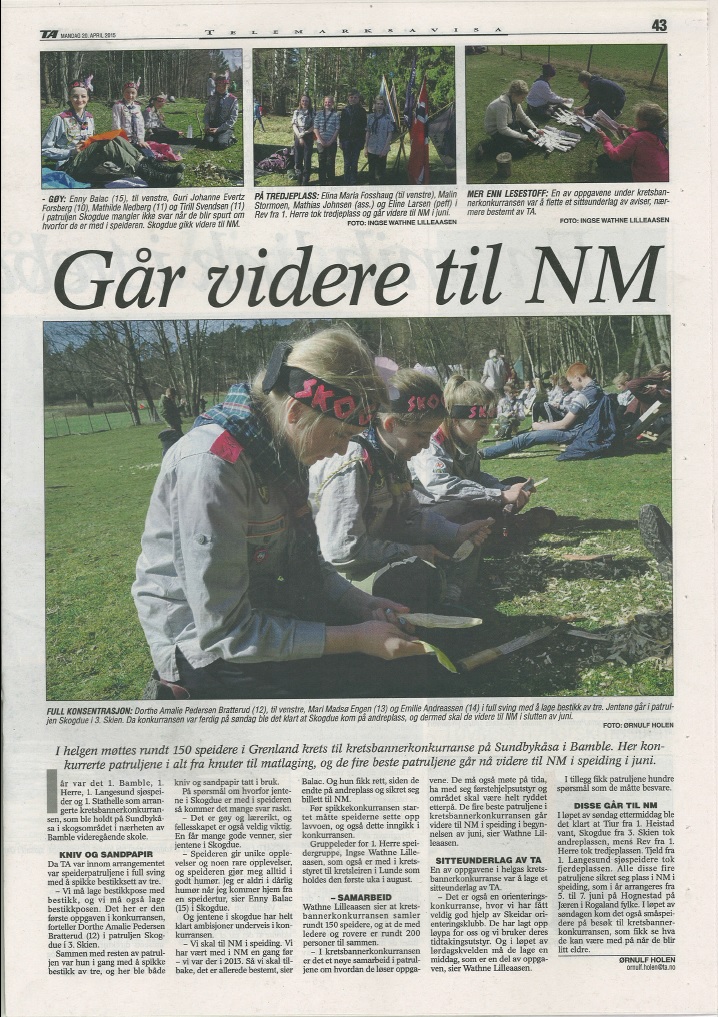 TA 2015-04-20: Skogdue til NM